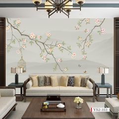 TRANH VẢI DÁN TƯỜNG 3D PHÒNG NGỦ, PHÒNG KHÁCH - TRANH DÁN TƯỜNG INDOCHINE | MÃ YS2-353