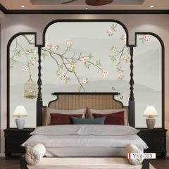 TRANH VẢI DÁN TƯỜNG 3D PHÒNG NGỦ, PHÒNG KHÁCH - TRANH DÁN TƯỜNG INDOCHINE | MÃ YS2-353