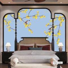 TRANH VẢI DÁN TƯỜNG 3D PHÒNG NGỦ, PHÒNG KHÁCH - TRANH DÁN TƯỜNG INDOCHINE | MÃ YS2-354