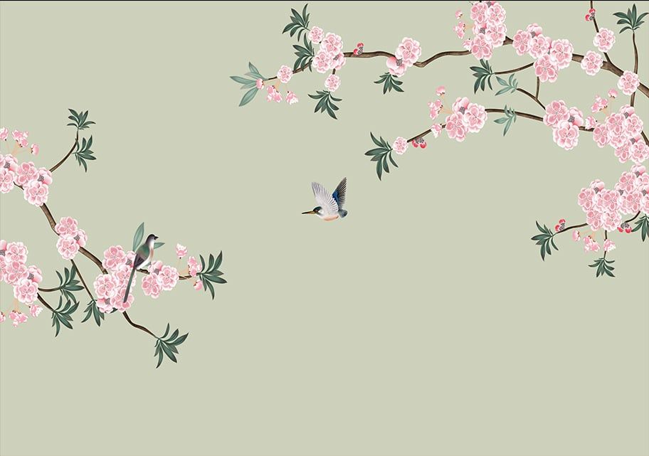 TRANH VẢI DÁN TƯỜNG 3D PHÒNG NGỦ, PHÒNG KHÁCH - TRANH DÁN TƯỜNG INDOCHINE | MÃ YS2-355