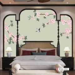 TRANH VẢI DÁN TƯỜNG 3D PHÒNG NGỦ, PHÒNG KHÁCH - TRANH DÁN TƯỜNG INDOCHINE | MÃ YS2-355