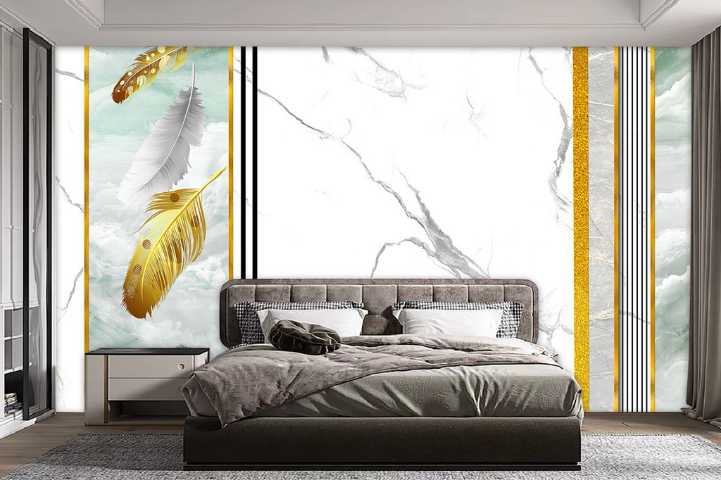 TRANH VẢI DÁN TƯỜNG 3D - PHÀO CHỈ TÂN CỔ ĐIỂN - PHÒNG KHÁCH - PHONG CÁCH HIỆN ĐẠI - KHỔ LỚN | MÃ YS3-003