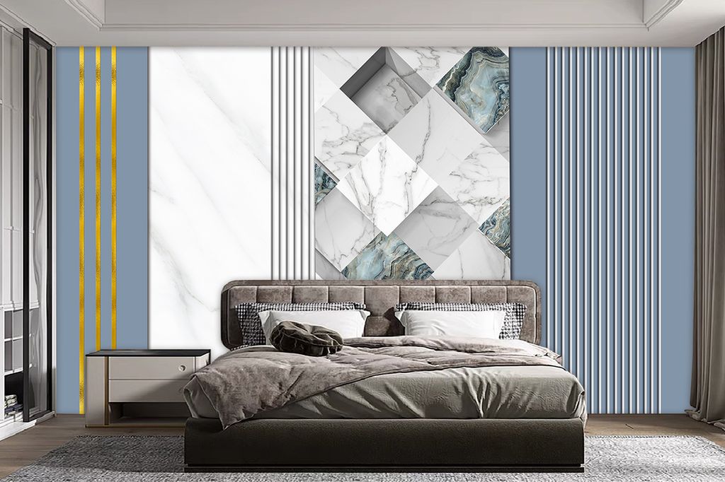 TRANH VẢI DÁN TƯỜNG 3D - PHÀO CHỈ TÂN CỔ ĐIỂN - PHÒNG KHÁCH - PHONG CÁCH HIỆN ĐẠI - KHỔ LỚN | MÃ YS3-005