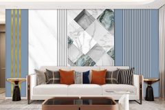 TRANH VẢI DÁN TƯỜNG 3D - PHÀO CHỈ TÂN CỔ ĐIỂN - PHÒNG KHÁCH - PHONG CÁCH HIỆN ĐẠI - KHỔ LỚN | MÃ YS3-005