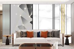 TRANH VẢI DÁN TƯỜNG 3D - PHÀO CHỈ TÂN CỔ ĐIỂN - PHÒNG KHÁCH - PHONG CÁCH HIỆN ĐẠI - KHỔ LỚN | MÃ YS3-007