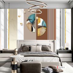 BST36 - TRANH DÁN TƯỜNG 3D - TRANG TRÍ PHÒNG KHÁCH, PHÒNG NGỦ - CHỦ ĐỀ HIỆN ĐẠI - KHỔ LỚN - 2024