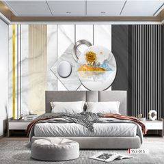 BST36 - TRANH DÁN TƯỜNG 3D - TRANG TRÍ PHÒNG KHÁCH, PHÒNG NGỦ - CHỦ ĐỀ HIỆN ĐẠI - KHỔ LỚN - 2024
