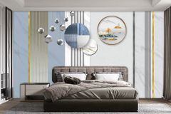 TRANH VẢI DÁN TƯỜNG 3D - PHÀO CHỈ TÂN CỔ ĐIỂN - PHÒNG KHÁCH - PHONG CÁCH HIỆN ĐẠI - KHỔ LỚN | MÃ YS3-016