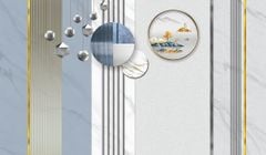 TRANH VẢI DÁN TƯỜNG 3D - PHÀO CHỈ TÂN CỔ ĐIỂN - PHÒNG KHÁCH - PHONG CÁCH HIỆN ĐẠI - KHỔ LỚN | MÃ YS3-016