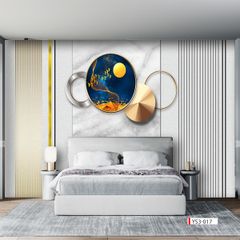 BST129 - TRANH DÁN TƯỜNG 3D - PHÒNG NGỦ - PHONG CÁCH HIỆN ĐẠI - KHỔ LỚN