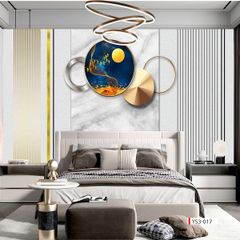 BST36 - TRANH DÁN TƯỜNG 3D - TRANG TRÍ PHÒNG KHÁCH, PHÒNG NGỦ - CHỦ ĐỀ HIỆN ĐẠI - KHỔ LỚN - 2024