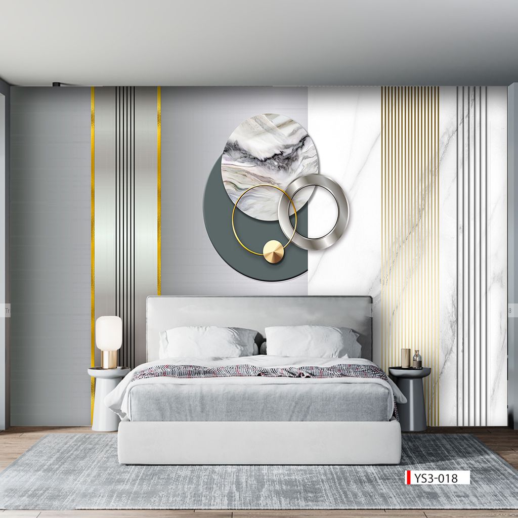 BST36 - TRANH DÁN TƯỜNG 3D - TRANG TRÍ PHÒNG KHÁCH, PHÒNG NGỦ - CHỦ ĐỀ HIỆN ĐẠI - KHỔ LỚN - 2024