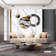 BST36 - TRANH DÁN TƯỜNG 3D - TRANG TRÍ PHÒNG KHÁCH, PHÒNG NGỦ - CHỦ ĐỀ HIỆN ĐẠI - KHỔ LỚN - 2024