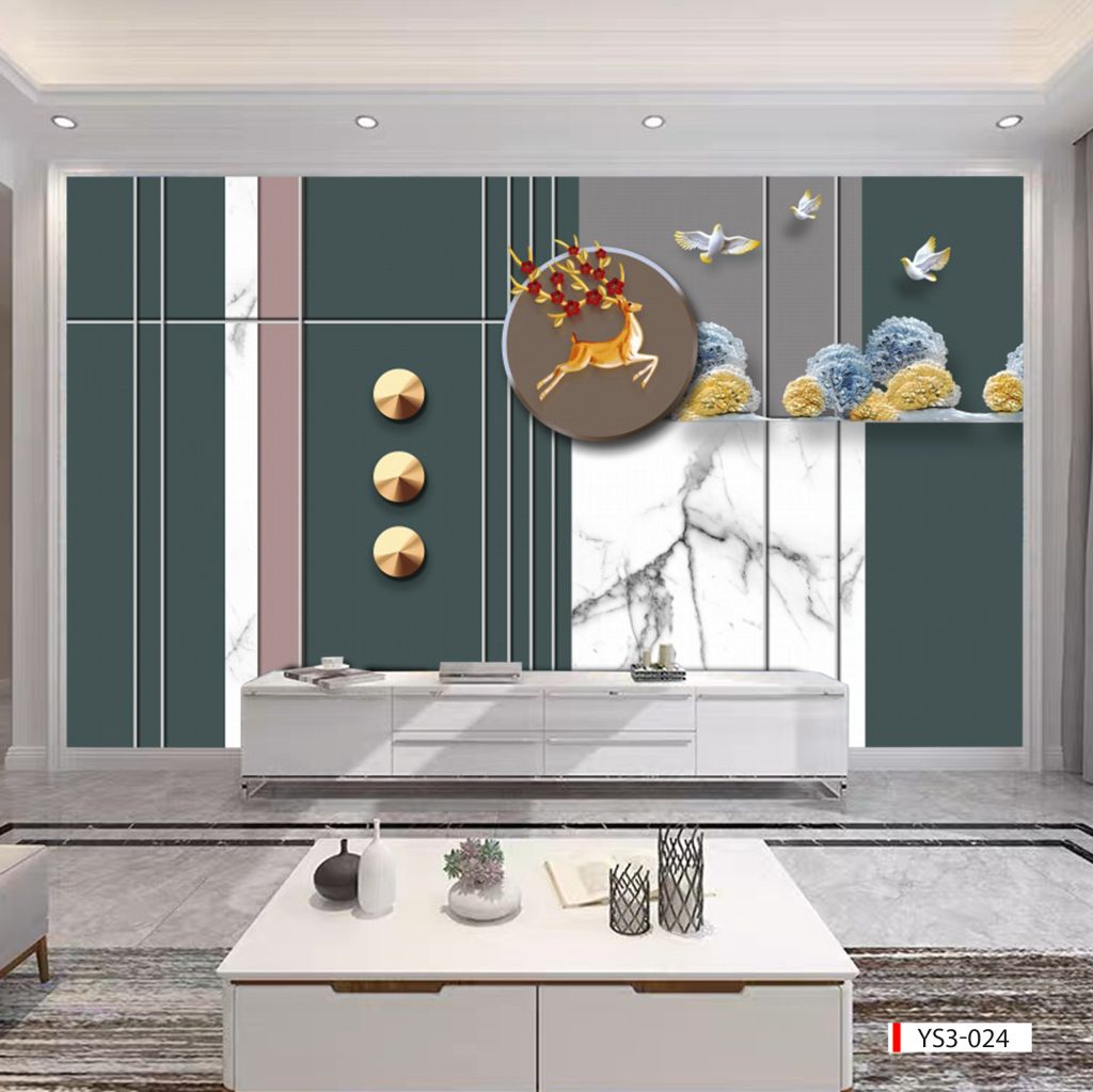 BST26 - TRANH DÁN TƯỜNG 3D - TRANG TRÍ PHÒNG KHÁCH, SAU SOFA, PHÒNG NGỦ - CHỦ ĐỀ TRANH HIỆN ĐẠI - KHỔ LỚN