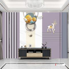 TRANH VẢI DÁN TƯỜNG 3D PHÒNG KHÁCH, PHÒNG NGỦ - TRANH DÁN TƯỜNG HIỆN ĐẠI | YS3-025