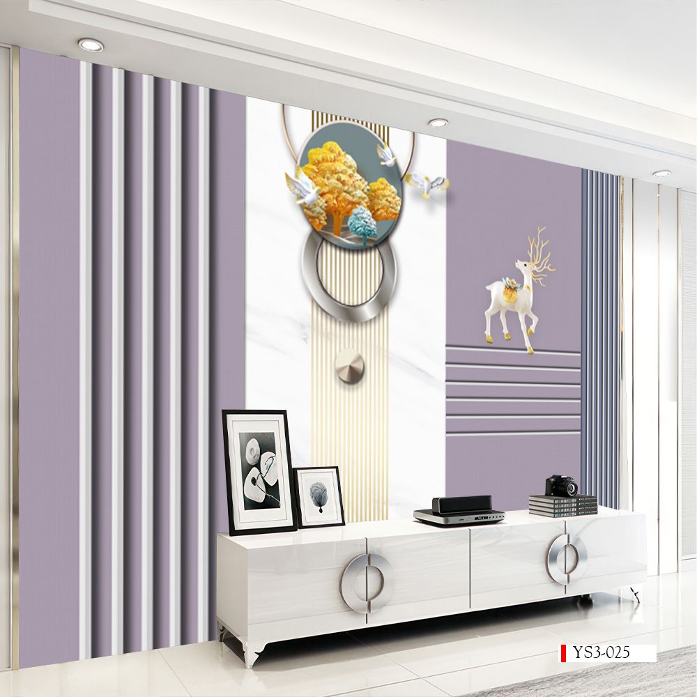 TRANH VẢI DÁN TƯỜNG 3D PHÒNG KHÁCH, PHÒNG NGỦ - TRANH DÁN TƯỜNG HIỆN ĐẠI | YS3-025
