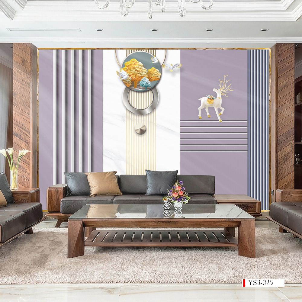 TRANH VẢI DÁN TƯỜNG 3D PHÒNG KHÁCH, PHÒNG NGỦ - TRANH DÁN TƯỜNG HIỆN ĐẠI | YS3-025