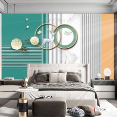 TRANH VẢI DÁN TƯỜNG 3D PHÒNG KHÁCH, PHÒNG NGỦ - TRANH DÁN TƯỜNG HIỆN ĐẠI | YS3-026