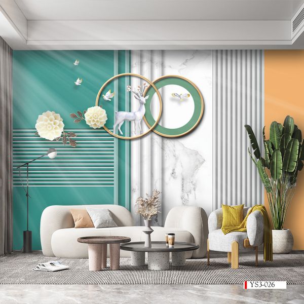 TRANH VẢI DÁN TƯỜNG 3D PHÒNG KHÁCH, PHÒNG NGỦ - TRANH DÁN TƯỜNG HIỆN ĐẠI | YS3-026