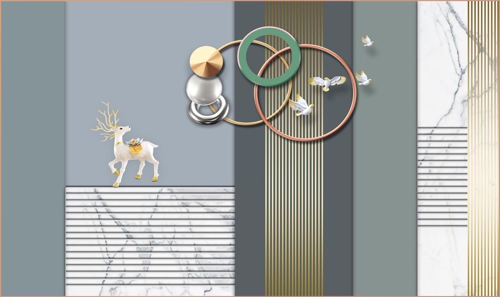 TRANH VẢI 3D DÁN TƯỜNG - PHÒNG KHÁCH - PHÒNG NGỦ - NHÀ HÀNG - TRANH VẢI HIỆN ĐẠI TRỪU TƯỢNG | MÃ YS3-027