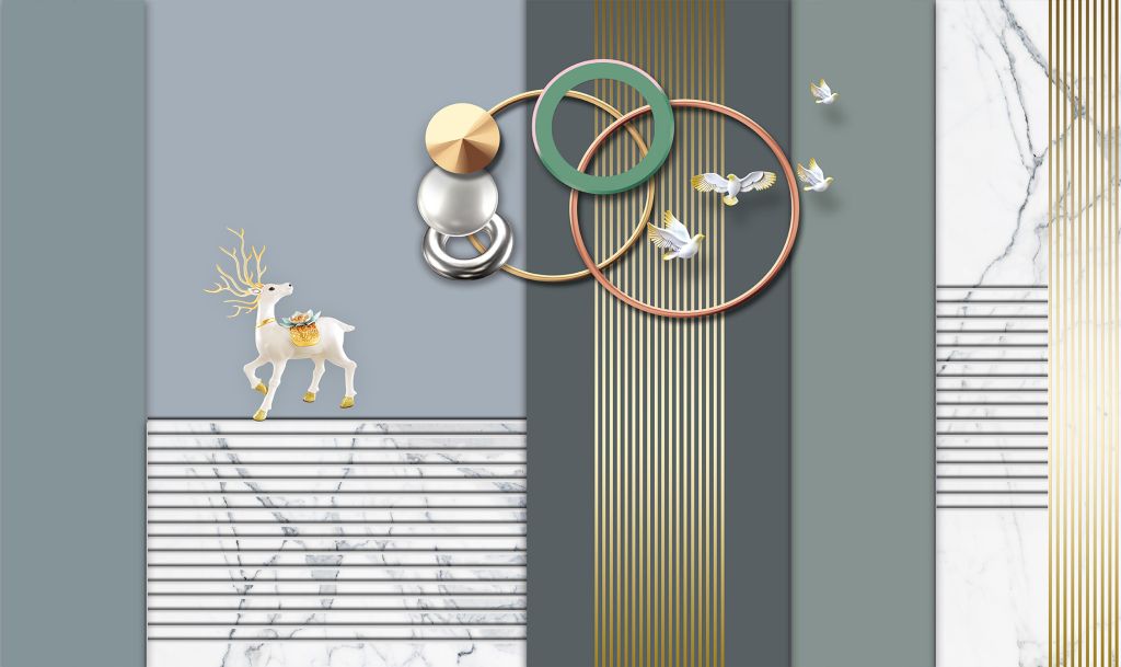 TRANH VẢI 3D DÁN TƯỜNG - PHÒNG KHÁCH - PHÒNG NGỦ - NHÀ HÀNG - TRANH VẢI HIỆN ĐẠI TRỪU TƯỢNG | MÃ YS3-027