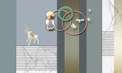 TRANH VẢI 3D DÁN TƯỜNG - PHÒNG KHÁCH - PHÒNG NGỦ - NHÀ HÀNG - TRANH VẢI HIỆN ĐẠI TRỪU TƯỢNG | MÃ YS3-027