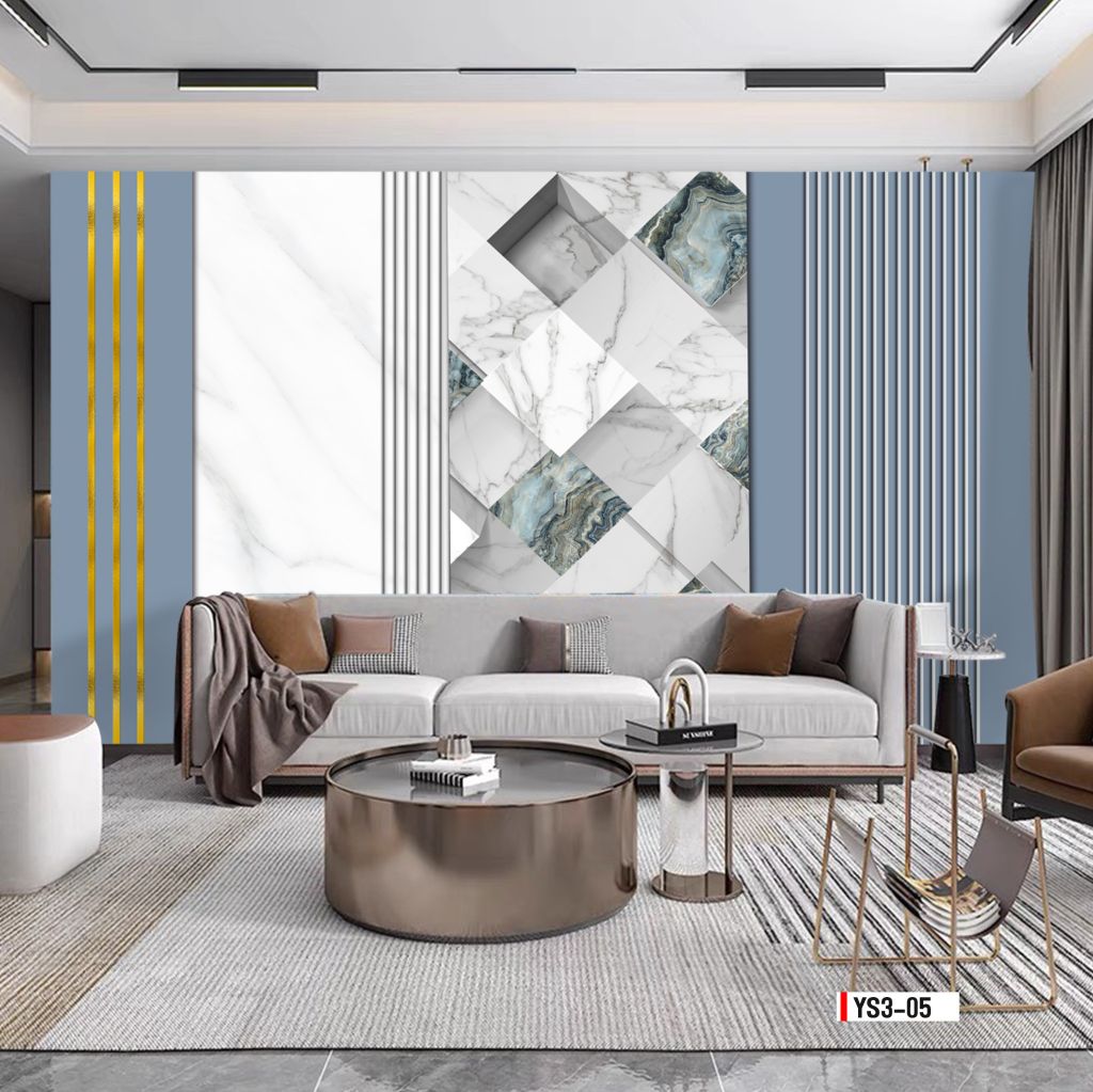 TRANH VẢI 3D DÁN TƯỜNG - PHÒNG KHÁCH - PHÒNG NGỦ - NHÀ HÀNG - TRANH VẢI HIỆN ĐẠI TRỪU TƯỢNG | MÃ YS3-05