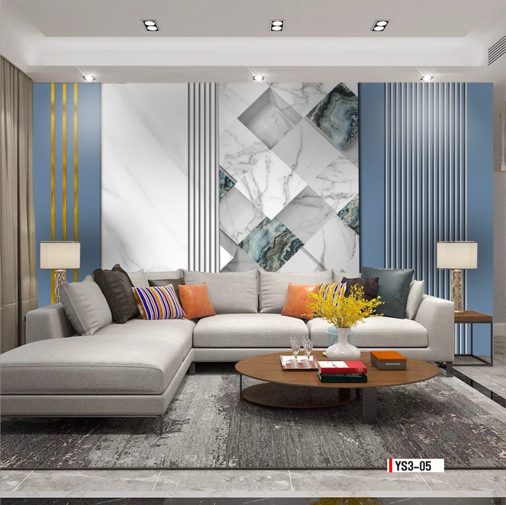 TRANH VẢI 3D DÁN TƯỜNG - PHÒNG KHÁCH - PHÒNG NGỦ - NHÀ HÀNG - TRANH VẢI HIỆN ĐẠI TRỪU TƯỢNG | MÃ YS3-05