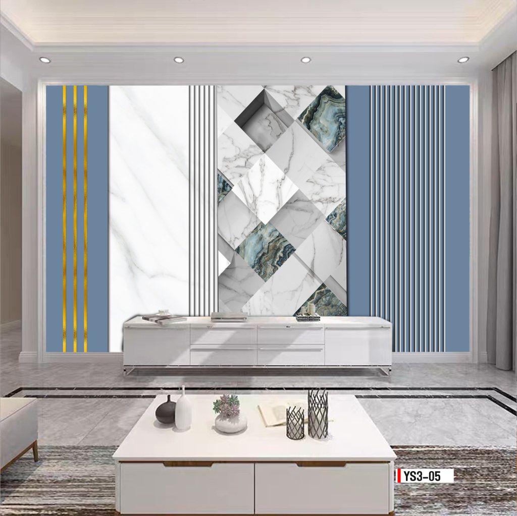 TRANH VẢI 3D DÁN TƯỜNG - PHÒNG KHÁCH - PHÒNG NGỦ - NHÀ HÀNG - TRANH VẢI HIỆN ĐẠI TRỪU TƯỢNG | MÃ YS3-05