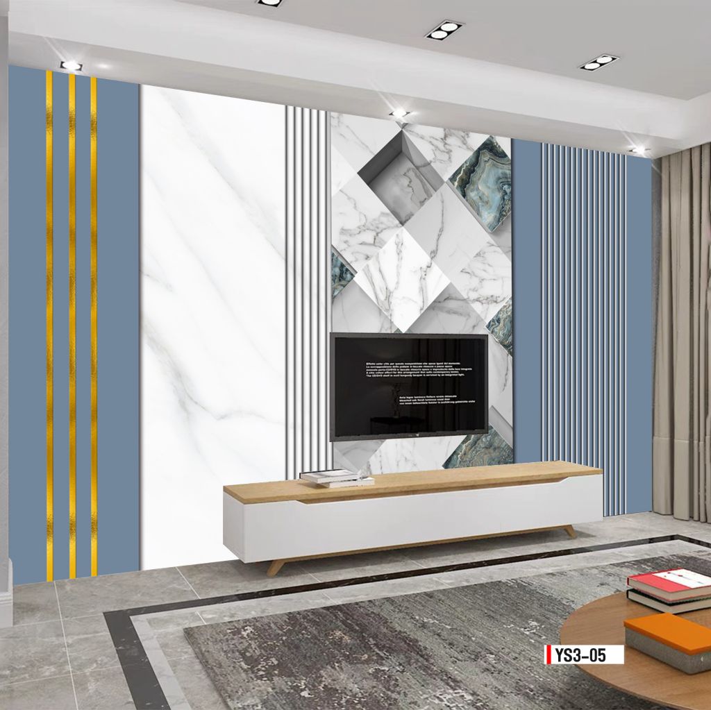 TRANH VẢI 3D DÁN TƯỜNG - PHÒNG KHÁCH - PHÒNG NGỦ - NHÀ HÀNG - TRANH VẢI HIỆN ĐẠI TRỪU TƯỢNG | MÃ YS3-05