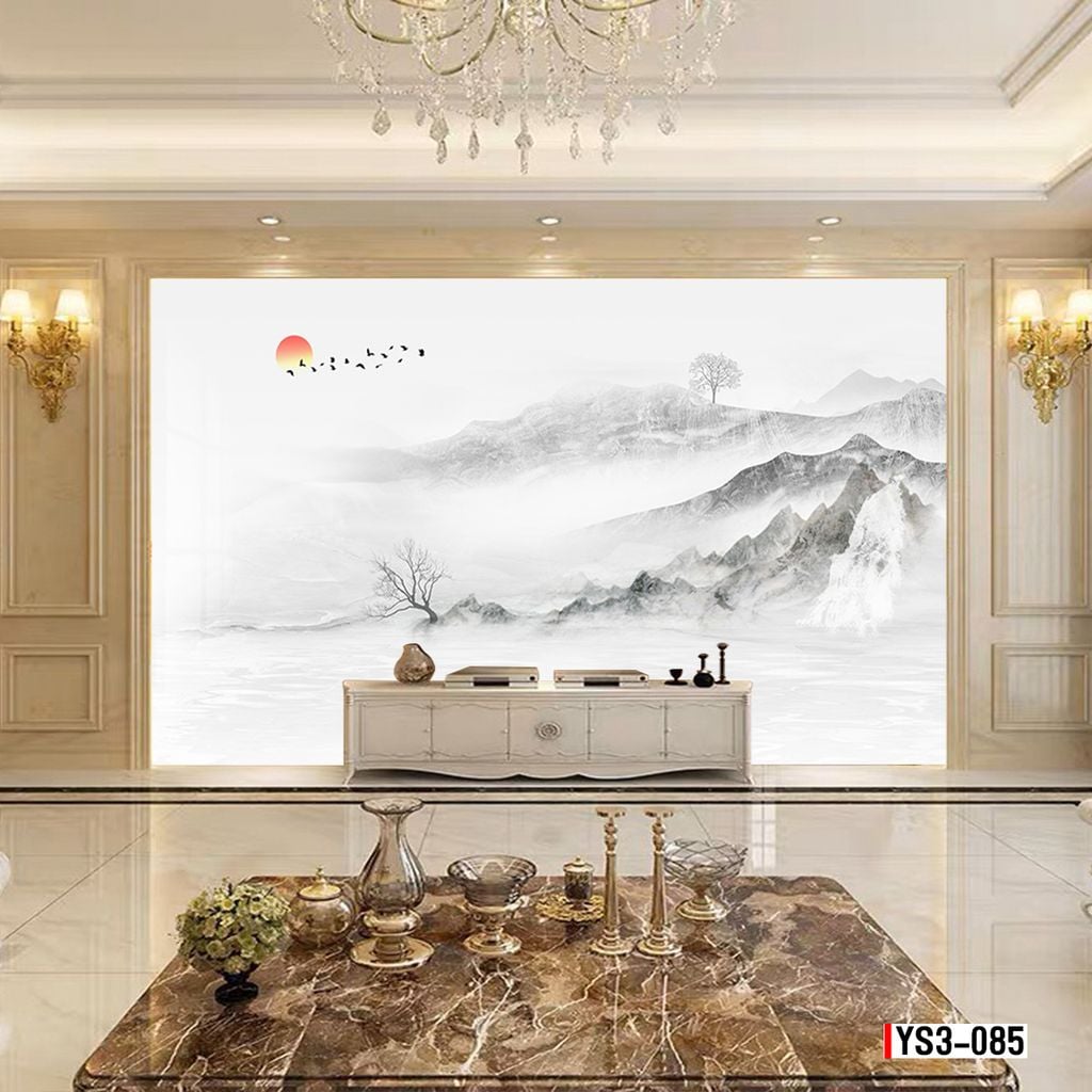 TRANH PVC ỐP TƯỜNG -TRANG TRÍ PHÒNG KHÁCH - NHÀ HÀNG - QUẦY LỄ TÂN - TRANH VÂN ĐÁ PHONG CẢNH | MÃ YS3-085
