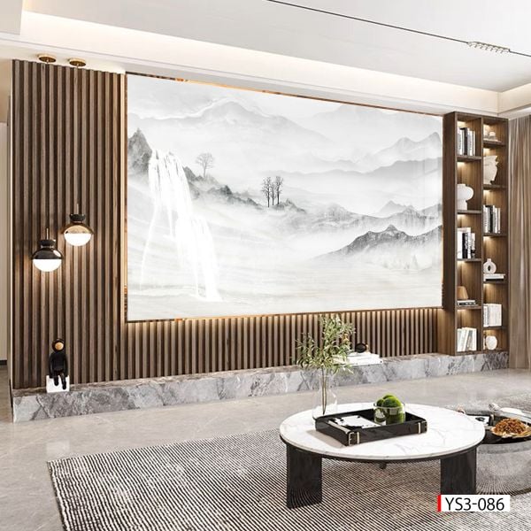 284 TẤM PVC ỐP TƯỜNG - TẤM ỐP TRANG TRÍ PHÒNG KHÁCH, VÁCH TIVI - TẤM ỐP VÂN ĐÁ PHONG CẢNH | MÃ ys3-086
