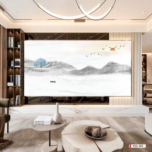 235 TẤM PVC ỐP TƯỜNG - TẤM ỐP TRANG TRÍ PHÒNG KHÁCH, VÁCH TIVI - TẤM ỐP VÂN ĐÁ PHONG CẢNH | MÃ ys3-101