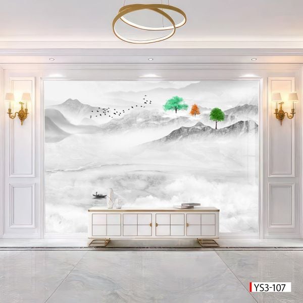 292 TẤM PVC ỐP TƯỜNG - TẤM ỐP TRANG TRÍ PHÒNG KHÁCH, VÁCH TIVI - TẤM ỐP VÂN ĐÁ PHONG CẢNH | MÃ ys3-107