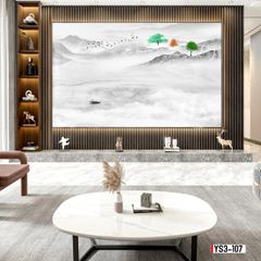 TRANH PVC ỐP TƯỜNG -TRANG TRÍ PHÒNG KHÁCH - NHÀ HÀNG - QUẦY LỄ TÂN - TRANH VÂN ĐÁ PHONG CẢNH | MÃ YS3-107