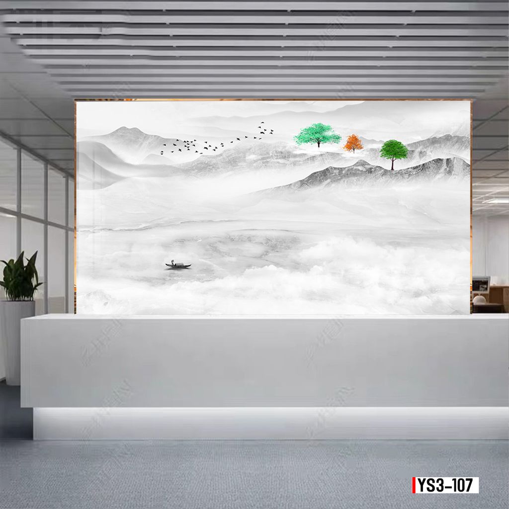 TRANH PVC ỐP TƯỜNG -TRANG TRÍ PHÒNG KHÁCH - NHÀ HÀNG - QUẦY LỄ TÂN - TRANH VÂN ĐÁ PHONG CẢNH | MÃ YS3-107