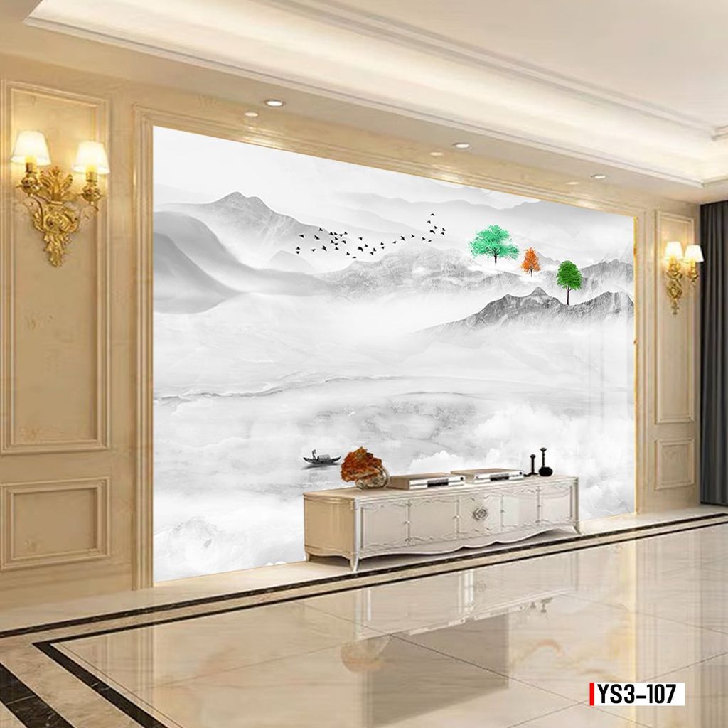 TRANH PVC ỐP TƯỜNG -TRANG TRÍ PHÒNG KHÁCH - NHÀ HÀNG - QUẦY LỄ TÂN - TRANH VÂN ĐÁ PHONG CẢNH | MÃ YS3-107