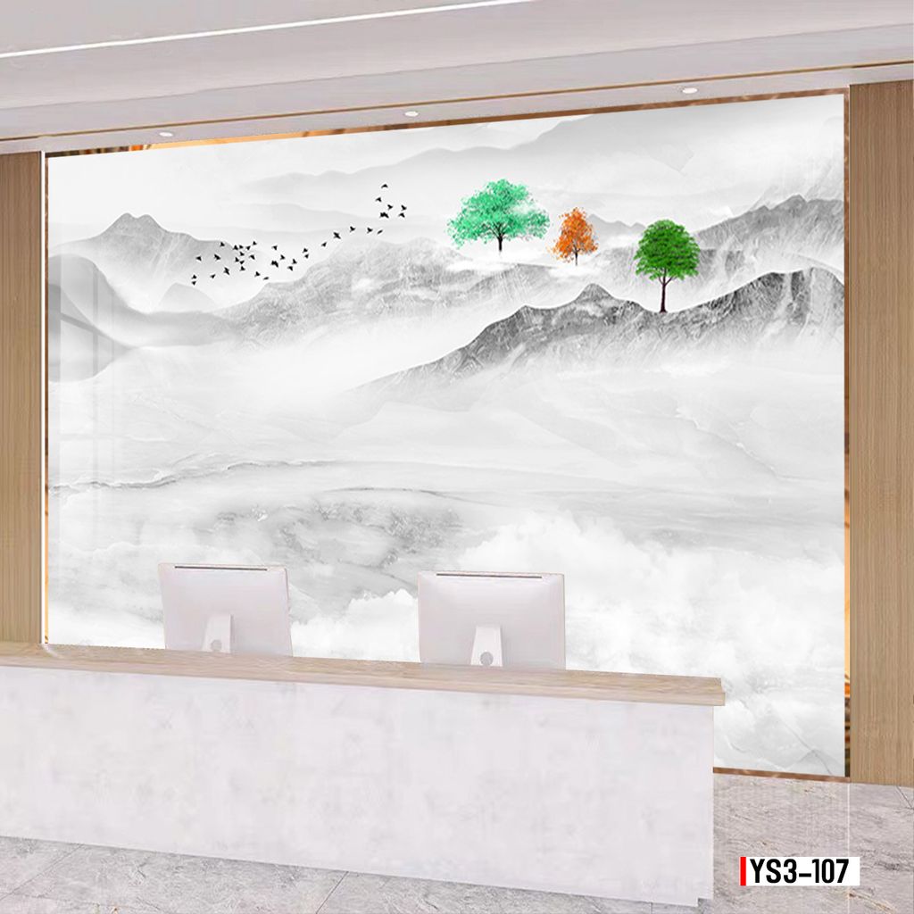 TRANH PVC ỐP TƯỜNG -TRANG TRÍ PHÒNG KHÁCH - NHÀ HÀNG - QUẦY LỄ TÂN - TRANH VÂN ĐÁ PHONG CẢNH | MÃ YS3-107