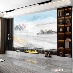 302 TẤM PVC ỐP TƯỜNG - VÁCH TRANG TRÍ PHÒNG KHÁCH, VÁCH TIVI - TẤM ỐP VÂN ĐÁ PHONG CẢNH | MÃ YS3-108