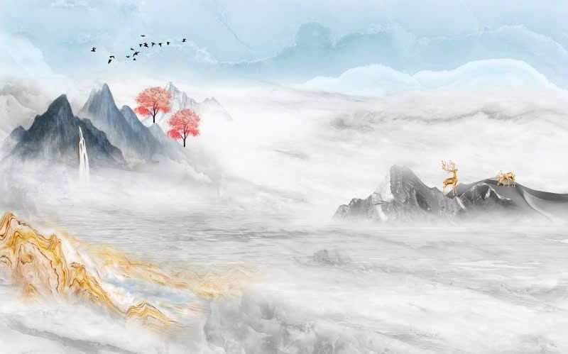 302 TẤM PVC ỐP TƯỜNG - VÁCH TRANG TRÍ PHÒNG KHÁCH, VÁCH TIVI - TẤM ỐP VÂN ĐÁ PHONG CẢNH | MÃ YS3-108