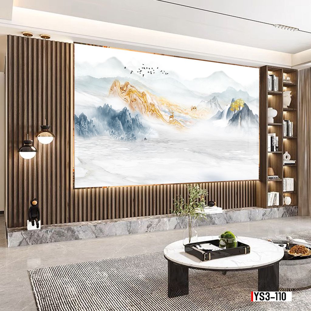 TRANH PVC ỐP TƯỜNG -TRANG TRÍ PHÒNG KHÁCH - PHÒNG NGỦ - QUẦY LỄ TÂN - TRANH VÂN ĐÁ PHONG CẢNH | MÃ YS3-110