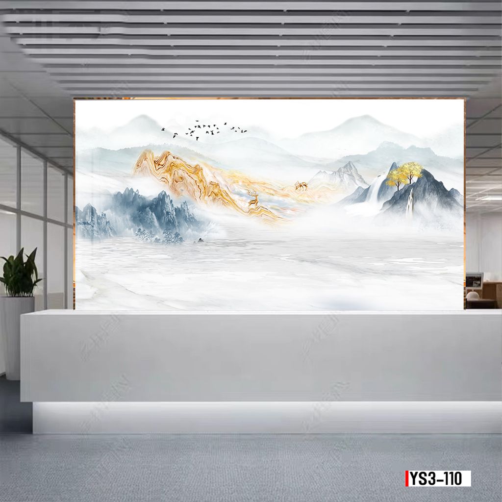 TRANH PVC ỐP TƯỜNG -TRANG TRÍ PHÒNG KHÁCH - PHÒNG NGỦ - QUẦY LỄ TÂN - TRANH VÂN ĐÁ PHONG CẢNH | MÃ YS3-110