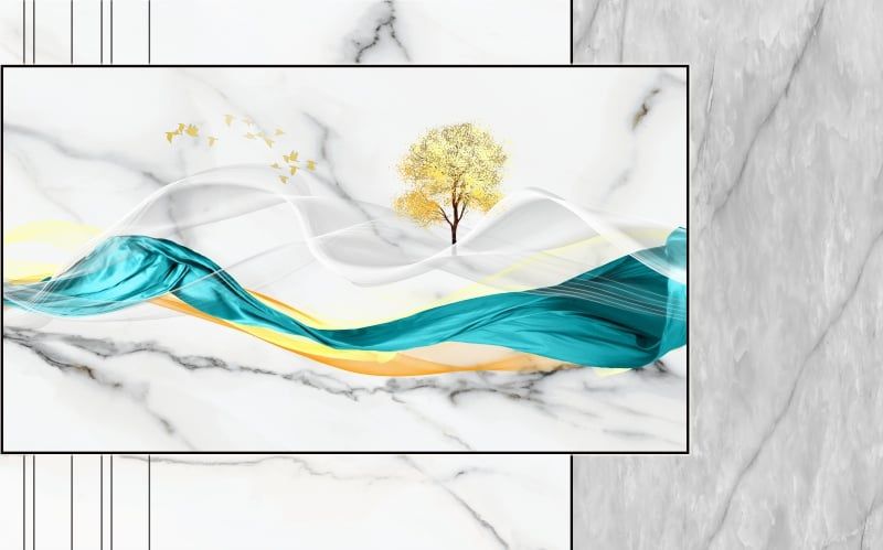 235 TRANH DÁN TƯỜNG 3D -TRANH DÁN PHÒNG NGỦ HIỆN ĐẠI TRỪU TƯỢNG- TRANH DÁN PHÒNG KHÁCH SAU SOFA | MÃ TRANH ys3-128