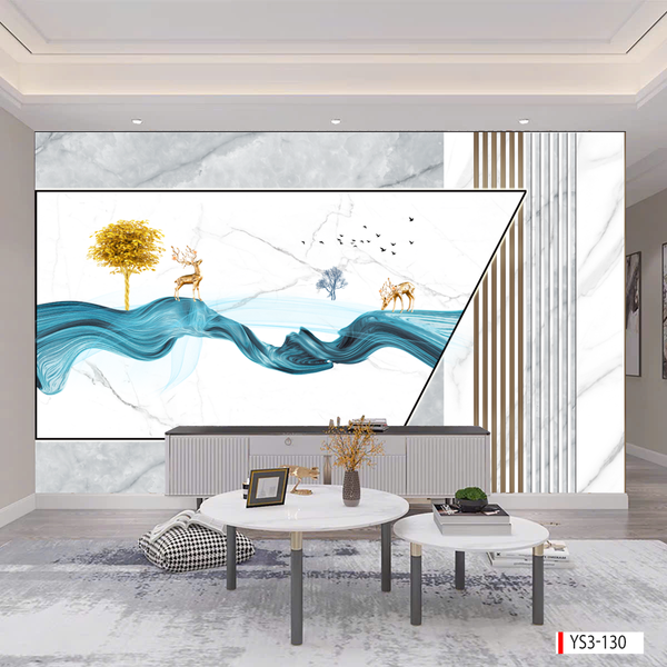 237 TRANH DÁN TƯỜNG 3D -TRANH DÁN PHÒNG NGỦ HIỆN ĐẠI TRỪU TƯỢNG- TRANH DÁN PHÒNG KHÁCH SAU SOFA | MÃ TRANH YS3-130