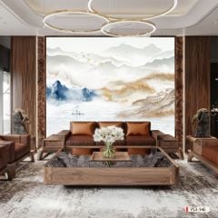 BST158 - TẤM ỐP TƯỜNG PVC - VÁCH TRANG TRÍ - TẤM ỐP TRANG TRÍ PHÒNG KHÁCH, VÁCH TIVI - TRANH VÂN ĐÁ PHONG CẢNH