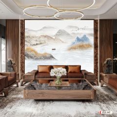 BST158 - TẤM ỐP TƯỜNG PVC - VÁCH TRANG TRÍ - TẤM ỐP TRANG TRÍ PHÒNG KHÁCH, VÁCH TIVI - TRANH VÂN ĐÁ PHONG CẢNH