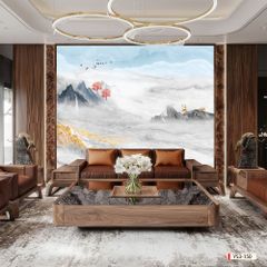 837 - TẤM ỐP TƯỜNG PVC - VÁCH TRANG TRÍ - TẤM ỐP TRANG TRÍ PHÒNG KHÁCH, VÁCH TIVI - TRANH VÂN ĐÁ PHONG CẢNH | MÃ ys3-150