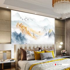 TRANH PVC ỐP TƯỜNG - VÁCH TRANG TRÍ TIVI PHÒNG KHÁCH - TRANH VÂN ĐÁ PHONG CẢNH | MÃ YS3-151