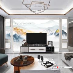 TRANH PVC ỐP TƯỜNG - VÁCH TRANG TRÍ TIVI PHÒNG KHÁCH - TRANH VÂN ĐÁ PHONG CẢNH | MÃ YS3-151