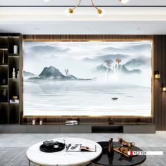 TRANH PVC ỐP TƯỜNG - VÁCH TRANG TRÍ TIVI PHÒNG KHÁCH - TRANH VÂN ĐÁ PHONG CẢNH | MÃ YS3-181